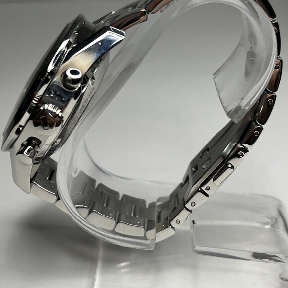 TAG HEUER Carrera Chronograph CV2014-1 Automatic Black Dial Date Steel Watch - Picture 7 of 11